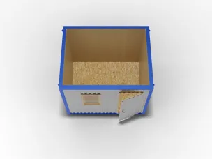 Блок-контейнер 3 на 2,4 в базовой комплектации, отделка ДВП