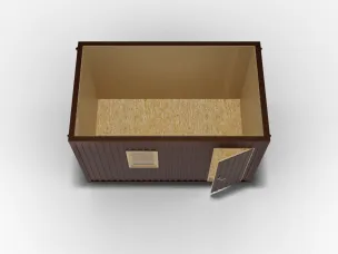 Блок-контейнер 4х2,4 цветной профнастил, ДВП с электрикой