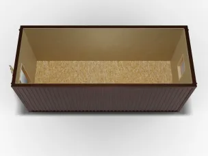 Блок-контейнер 6 на 2,4, цветной профнастил, ДВП, металлическая дверь, окно ПВХ