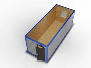 Блок-контейнер 6 на 2,4, отделка ОСБ,  металлическая дверь, окно ПВХ