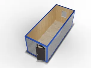 Блок-контейнер 6 на 2,4, отделка Вагонка, металлическая дверь, окно ПВХ