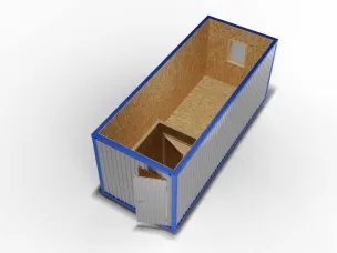 Металлический блок-контейнер 6х2,4 с тамбуром, ОСБ двойное утепление