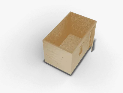 Утепленная бытовка 4 х 2,4 х 2,4, усиленный каркас, внешняя отделка ВАГОНКА, внутренняя отделка ОСБ, с электрикой