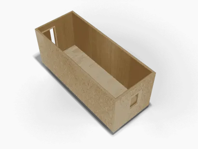 бытовка ОСБ с внутренней отделка МДФ