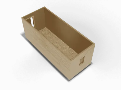 Бытовка в вагонке внутри ДВП оргалит