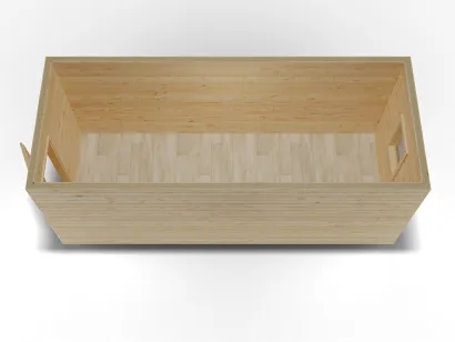 Деревянная бытовка 6 х 2,4 х 2,4, внешняя отделка ВАГОНКА, внутренняя отделка ВАГОНКА, пол линолеум