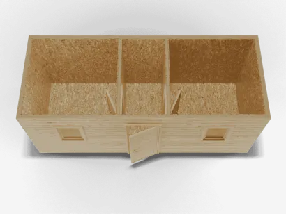 Утепленная бытовка 6 х 2,4 х 2,4,РАСПАШОНКА, усиленный каркас, внешняя отделка ВАГОНКА, внутренняя отделка ОСБ, с электрикой