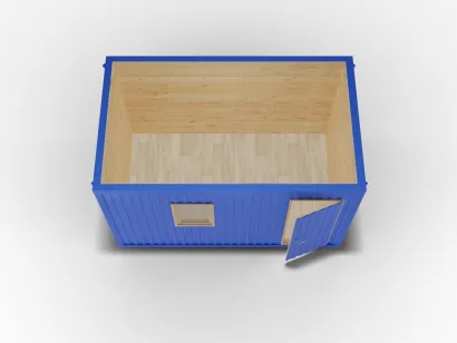 Блок-контейнер 4 на 2,4 цветной профнастил, отделка Вагонка