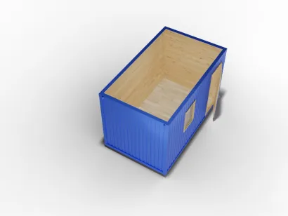 Блок-контейнер 4 на 2,4 цветной профнастил, отделка Вагонка