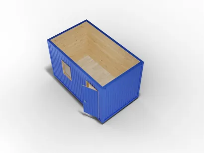 Блок-контейнер 4 на 2,4 цветной профнастил, отделка Вагонка