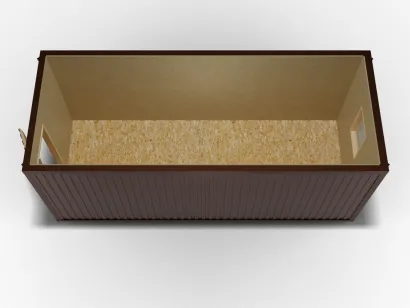 Блок-контейнер 6 на 2,4, цветной профнастил, ДВП, металлическая дверь, окно ПВХ