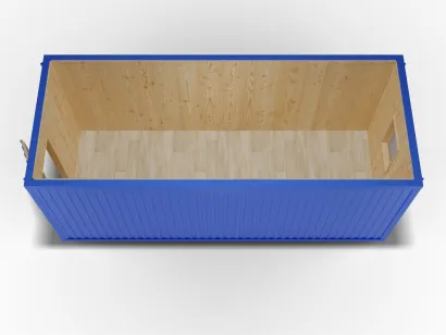 Блок-контейнер 6 на 2,4 цветной профнастил, отделка Вагонка