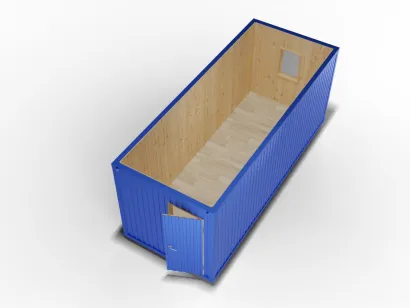 Блок-контейнер 6 на 2,4 цветной профнастил, отделка Вагонка