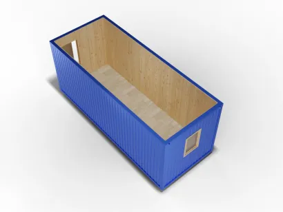 Блок-контейнер 6 на 2,4 цветной профнастил, отделка Вагонка