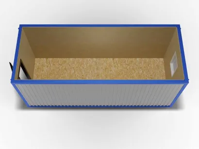 Блок-контейнер 6 на 2,4, отделка ДВП, металлическая дверь, окно ПВХ