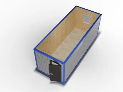 Блок-контейнер 6 на 2,4, отделка Вагонка, металлическая дверь, окно ПВХ