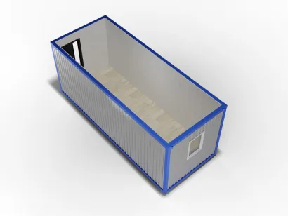 Блок-контейнер 6 на 2,4, отделка ПВХ, металлическая дверь, окно ПВХ