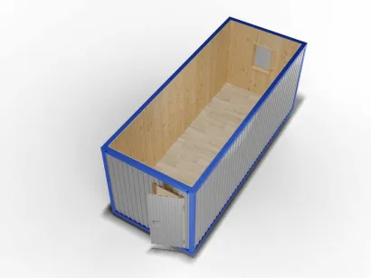 Блок-контейнер 6 на 2,4 в базовой комплектации, отделка Вагонка