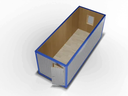 Блок-контейнер 6 на 2,4 в базовой комплектации, отделка МДФ панели