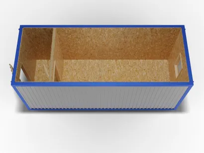 Металлическая бытовка 6х2,4 с перегородкой, ОСБ