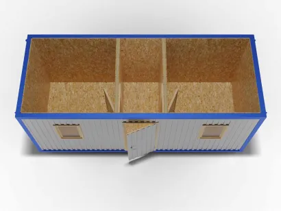 Металлическая бытовка 6х2,4 распашонка, ОСБ